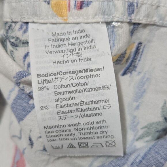 J. Crew Flex Washed Short Sleeve Button Down Sailboats Nautical Shirt Medium - Picture 4 of 5